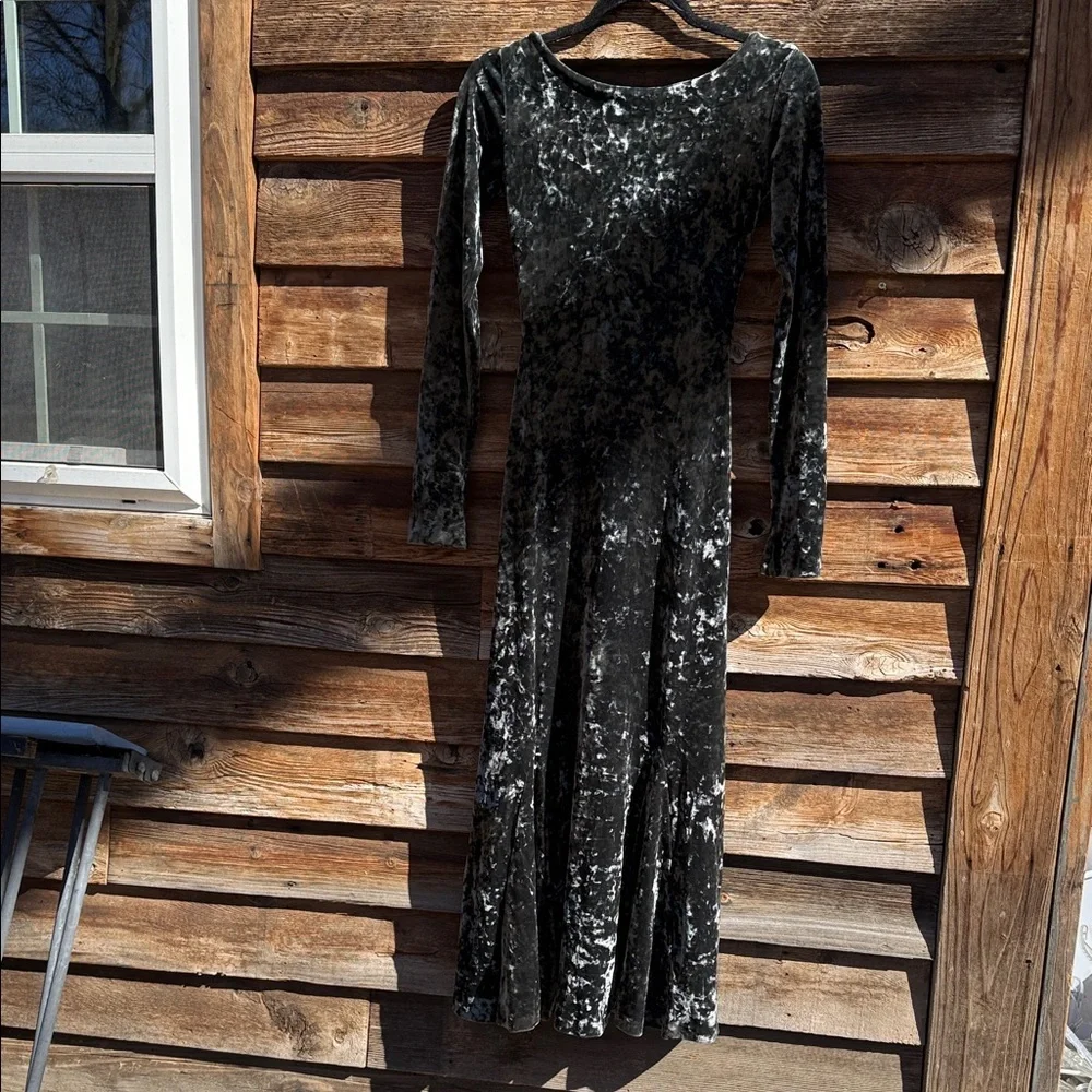 Betsey Johnson Lew Mamgram collection velvet dress maxi low back vintage - Picture 3 of 8